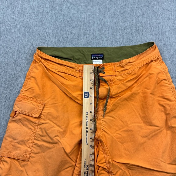 Patagonia Shorts Mens 33 Orange Paddler Boardshorts Swim Trunks Drawstring Beach - Picture 10 of 13